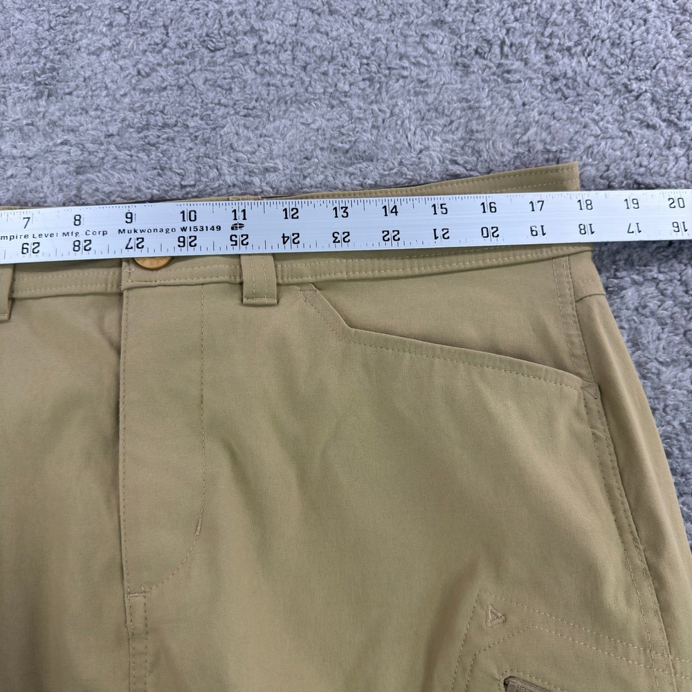 Eddie Bauer First Ascent Mens 35x30 Convertible Zip Off Hiking Pants Tan Khaki‎ - Picture 6 of 11